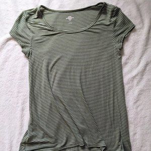 Green and White Striped - Relaxed Fit - SO / American Heritage T Shirt